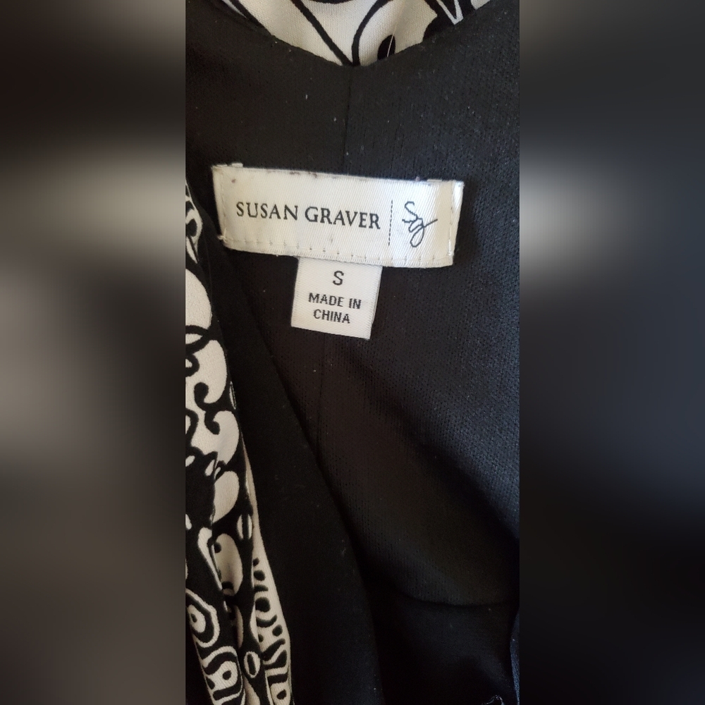 Susan Graver Black and White Midi Dress - Picture 7 of 7
